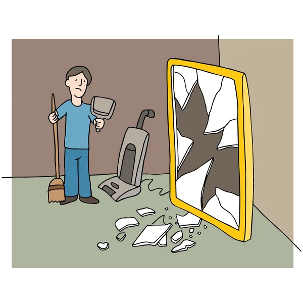 Сломанное зеркало — стоковый вектор