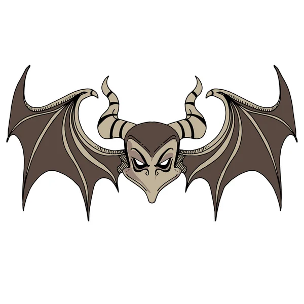 Diabo morcego personagem — Vetor de Stock
