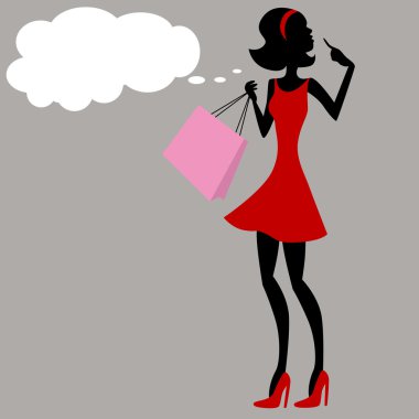 alışveriş kız düşünme