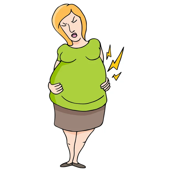 Labor Pain Pregnancy — Stock Vector