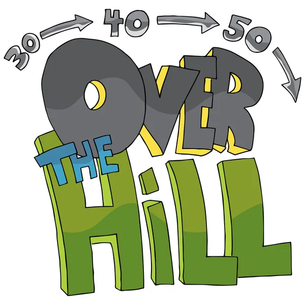 Over The Hill — Stock Vector