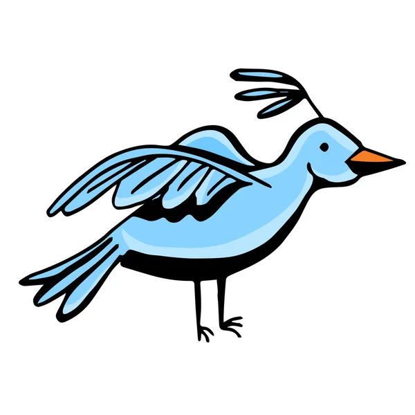 Pájaro azul — Vector de stock