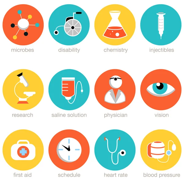 Medical Science Icon Set — Stock Vector