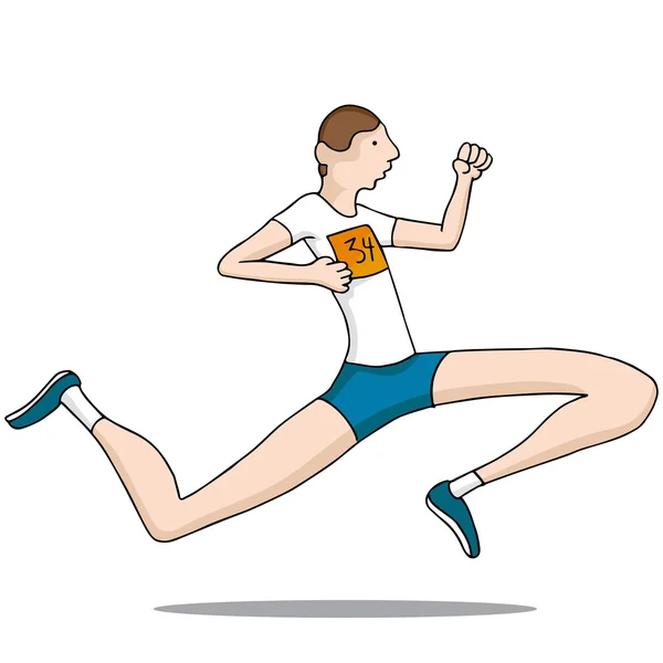 Hosszú lábú runner — Stock Vector