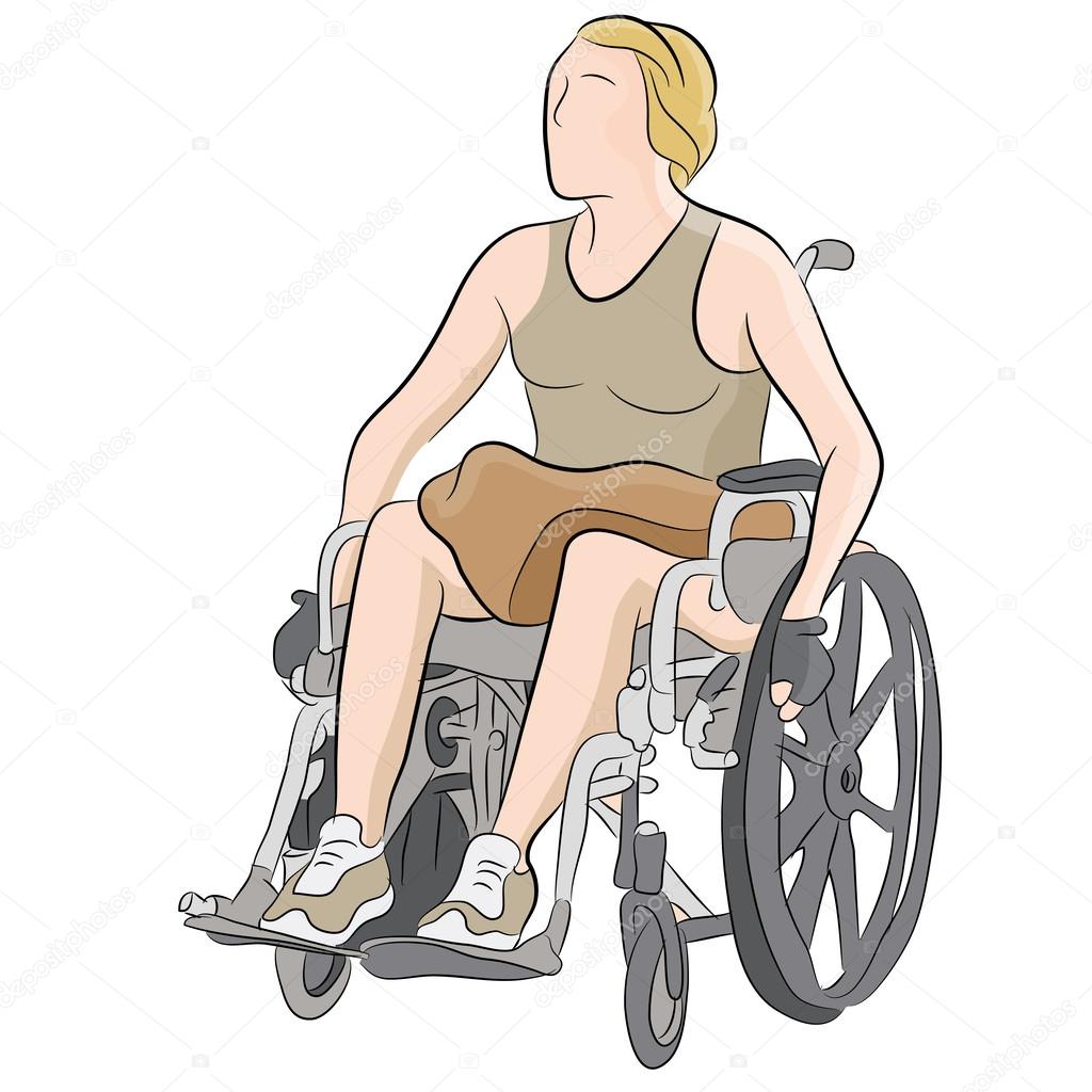 Disabled Woman In Wheelchair