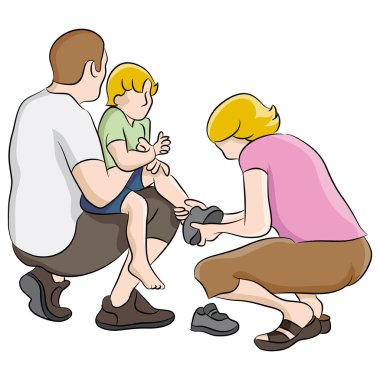 çocuk ayakkabıları ile yardım alma