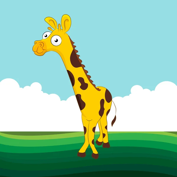 Vriendelijke giraffe — Stockvector