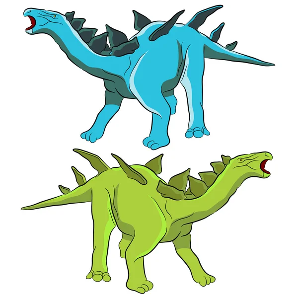 恐竜シリーズ ステゴサウルス — ストックベクタ