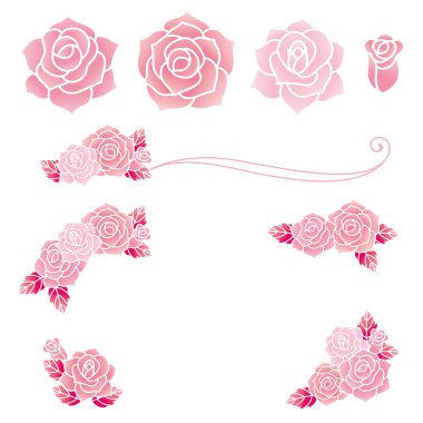 Rose decoration clipart