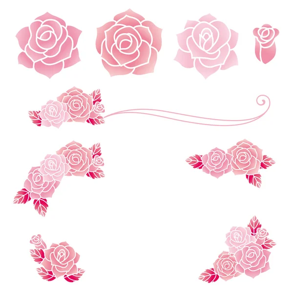 Decoración rosa — Vector de stock