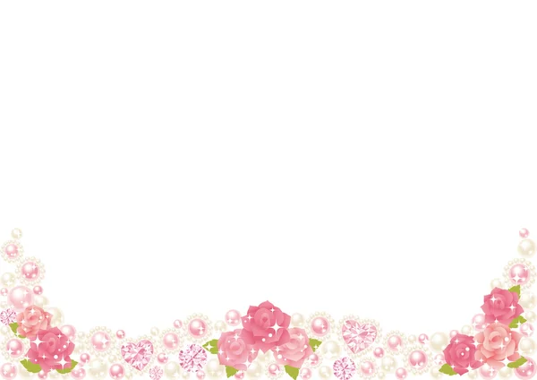 Cadre en nacre rose — Image vectorielle