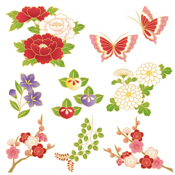 Chinese bloemen — Stockvector