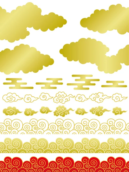 Nube china — Vector de stock