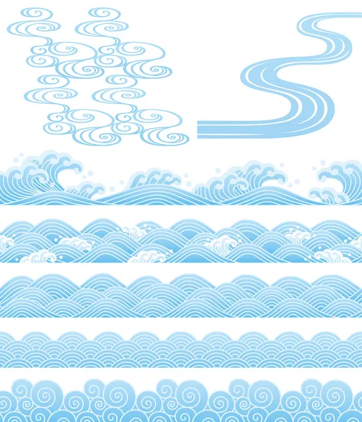 Japanese traditional wave — Stock Vector