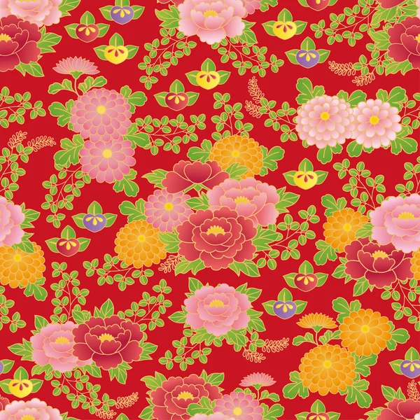 Fond de fleurs chinoises — Image vectorielle