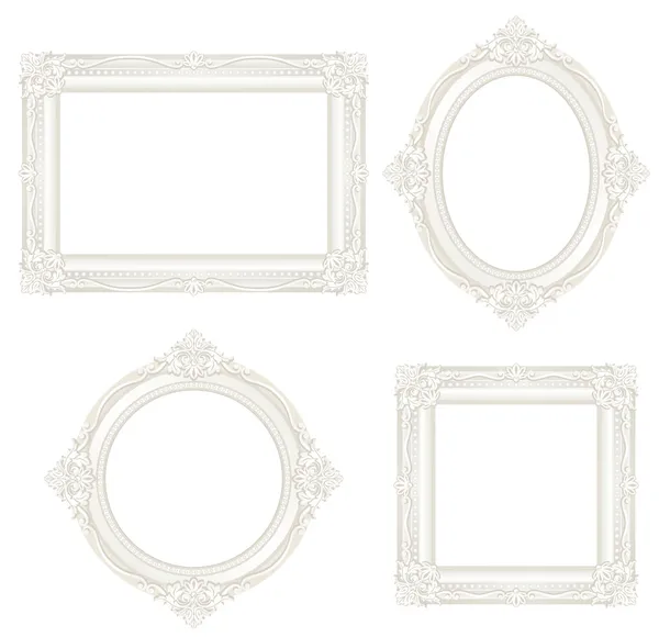 Witte antieke frame. — Stockvector