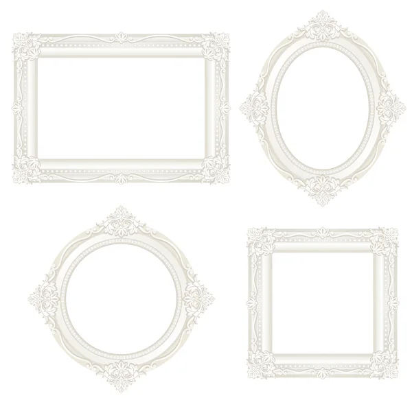 White antique frame. — Stock Vector