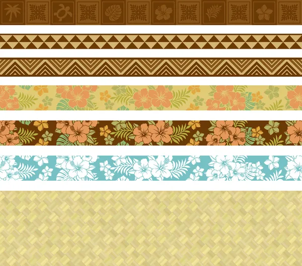 Hawai tropikal çerçeveleri ve çizgiler