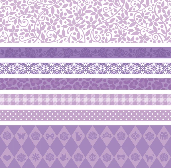 Ligne de décoration violette — Image vectorielle