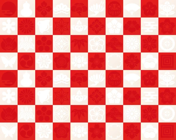 checkerboard red and white