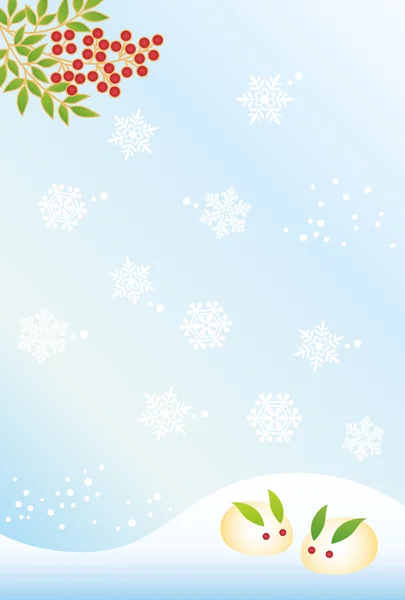 Salutations d'hiver japonais . — Image vectorielle