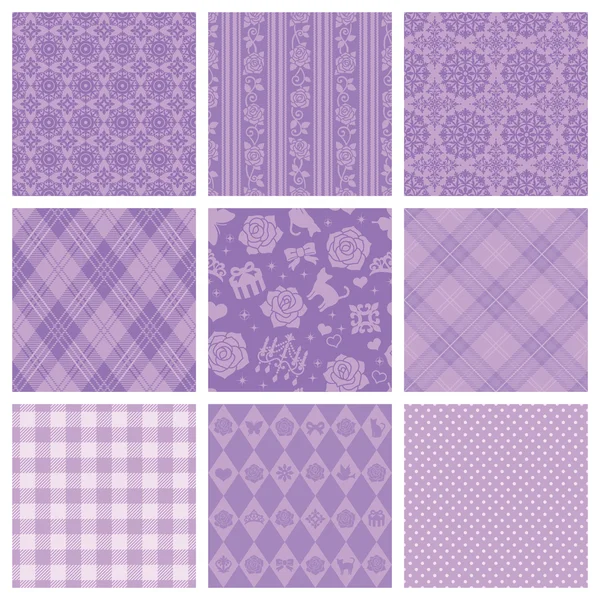 Patrón decorativo púrpura . — Archivo Imágenes Vectoriales