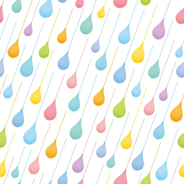 Varrat nélküli mintát színes esőcseppek. — Stock Vector