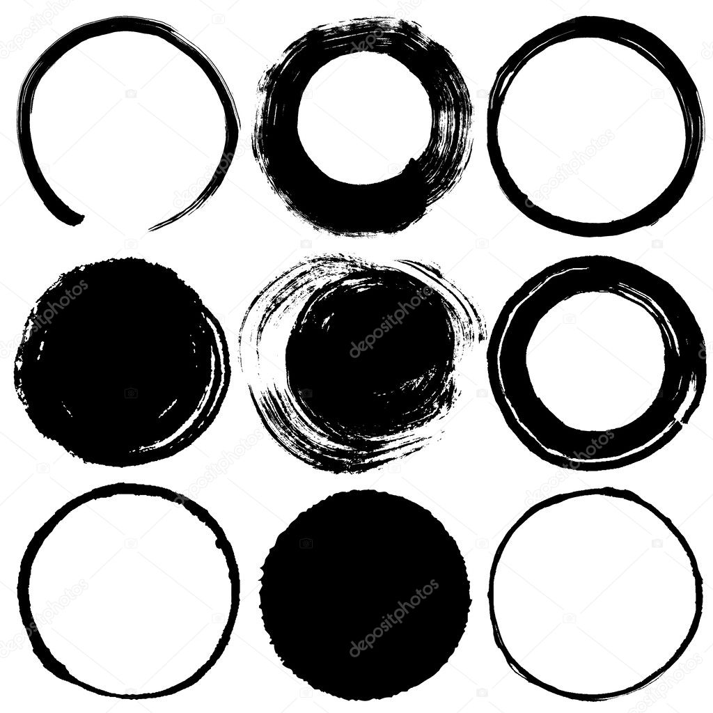 Brush stroke circles