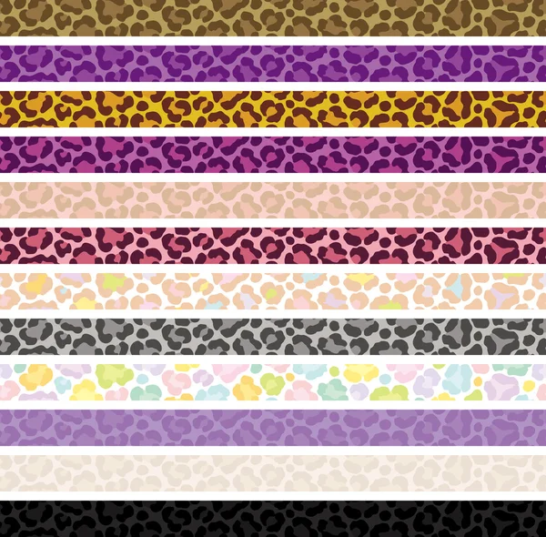 Bannières en peau de léopard . — Image vectorielle