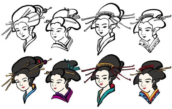 Geisha japonesa . — Archivo Imágenes Vectoriales