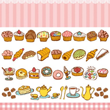 tatlılar ve bakes koleksiyonu.