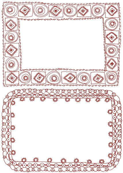 Foto frame en lace frame. — Stockvector