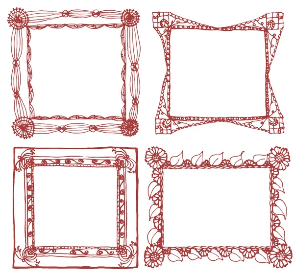Bilderrahmen und Spitzenrahmen. — Stockvektor