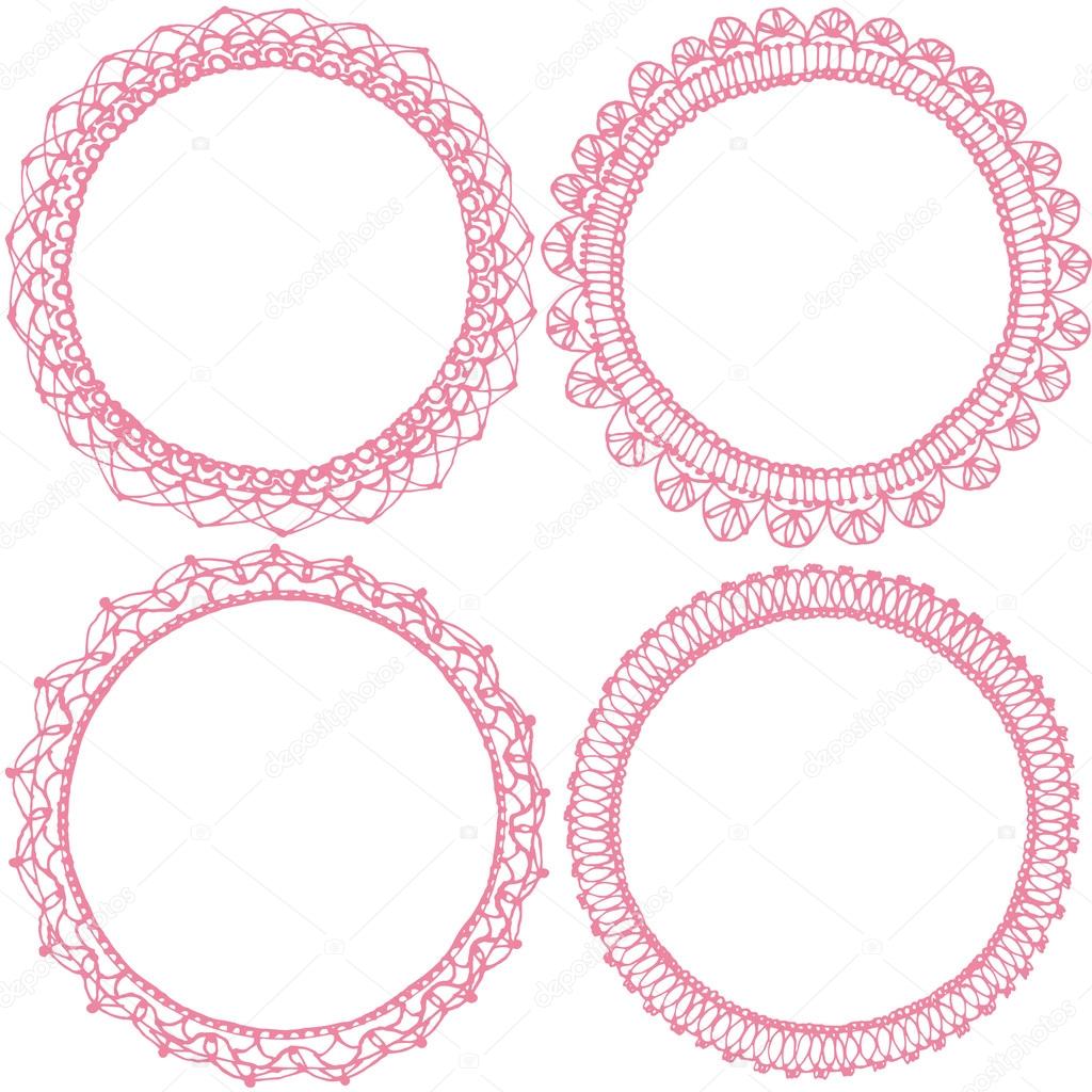 Circle lace frames
