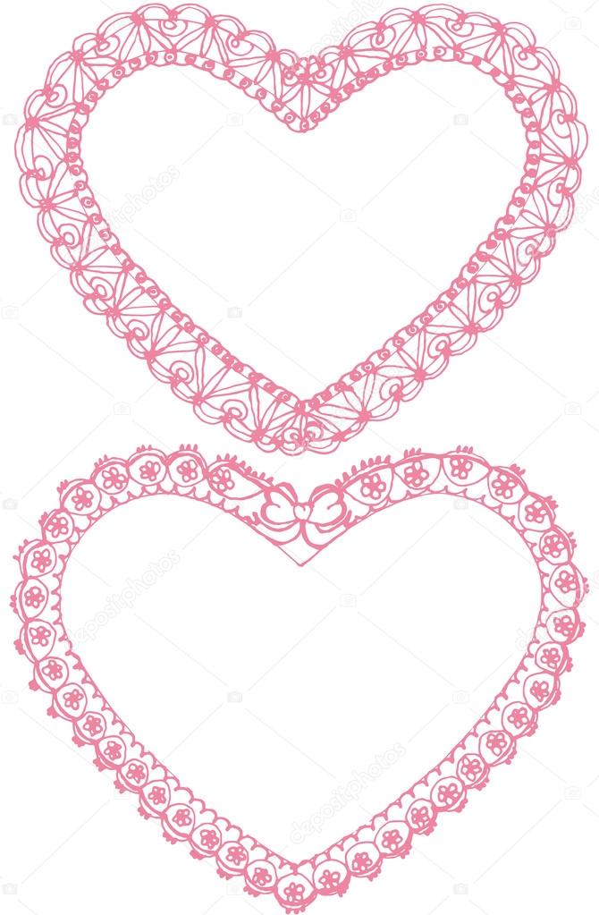 Heart lace frames