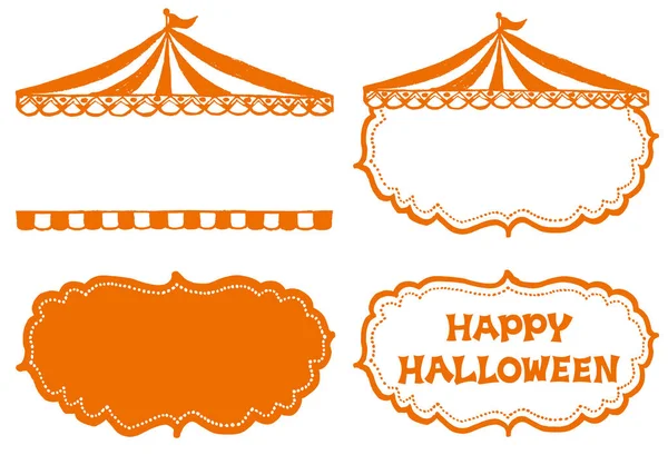 Set Halloween Cím Keretek — Stock Vector