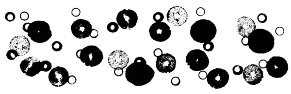 Polka Dot Circle Art Brush Stroke Illustration — Stockvektor