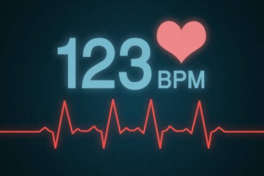 Patient monitor showing vital signs ECG and EKG. 