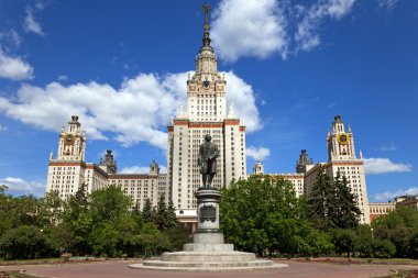 Ana bina Moskova Devlet Üniversitesi. Moscow, Rusya Federasyonu.