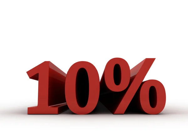 3d 10 percent — Stock Photo, Image