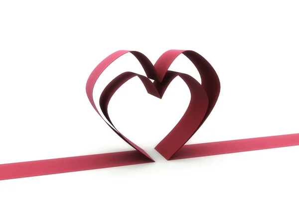 Heart ribbon illustration — Stock Photo, Image