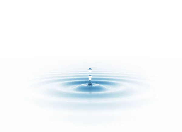 Gota de agua aislada en blanco Imagen De Stock