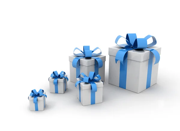 Cajas de regalo azul —  Fotos de Stock