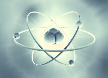 Splitting atom illustration clipart