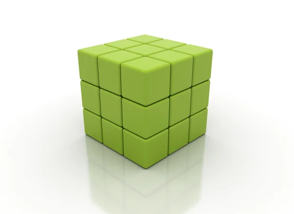 Green cube — Stock Photo, Image