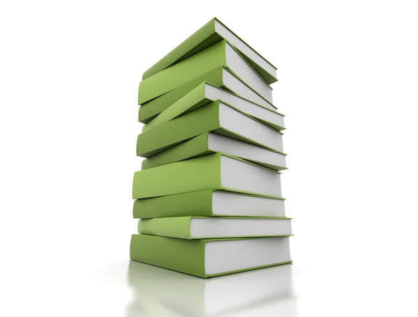 Books green staked — Stock Photo, Image