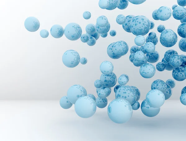 Esferas azuis abstratas 3d — Fotografia de Stock