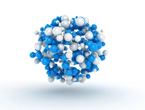 3d abstract spheres molecules — Stock Photo, Image