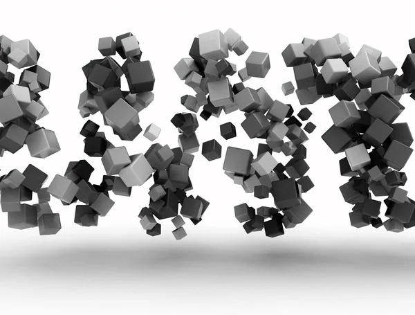 Cubes 3D noir abstrait — Photo