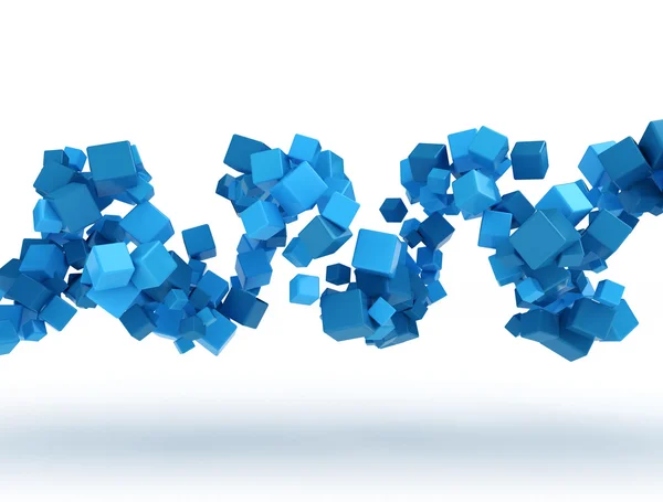 Abstract blue cubes — Stock Photo, Image